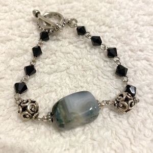 Handmade Bracelet with Stone Accent